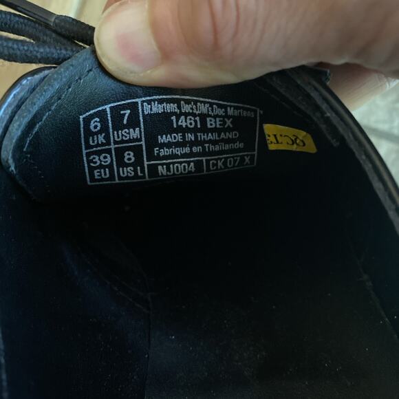 Dr Martens Doc 1461 BEX Mens Size 7 Medium D Black Smooth Leather Oxford Y2K main image 4
